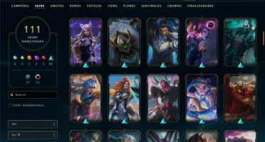 Bronze 3 com TODOS os Champs e 111 Skins (Mais de 25 Jogos)