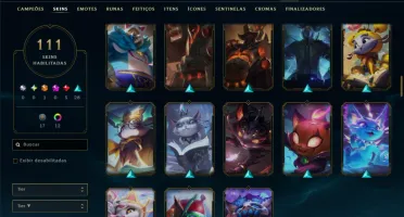 Bronze 3 com TODOS os Champs e 111 Skins (Mais de 25 Jogos)
