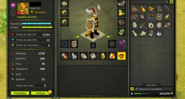VENDO CONTA CRA LEVEL 107 PVP 12/6 SCROLADO FULL ITENS