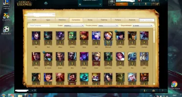 Conta de lol 100 champions e 25 skins,atualmente bronze 4