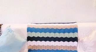 Manta em Crochê Zigzag