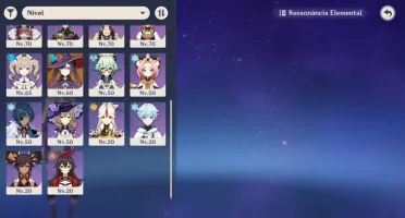 XIAO, VENTI, ZHONGLI, MONA, QIQI, HARPA, AMOS, UNFORGED