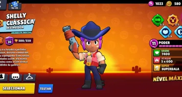 Conta brawl stars rara com Shelly estelar