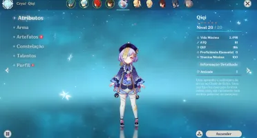 Conta genshin impact AR-07 Zhongli diluc Qiqi