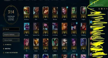 Conta League of Legends bastante skin
