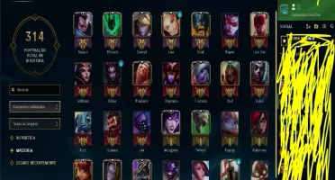 Conta League of Legends bastante skin