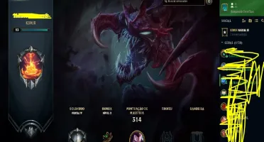 Conta League of Legends bastante skin