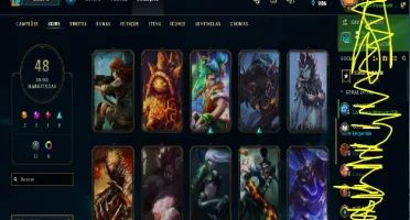 Conta League of Legends bastante skin