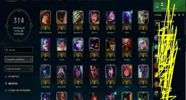 Conta League of Legends bastante skin