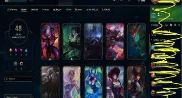 Conta League of Legends bastante skin