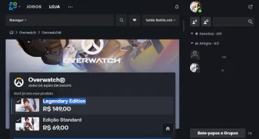 Conta de Overwatch Legendary Edition