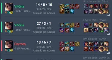Conta lol platina 4 (season passada) MMR alto