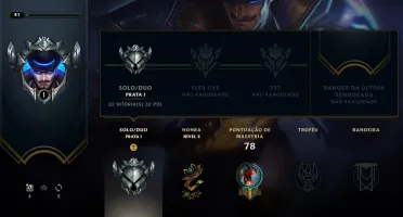 Conta League Of Legends Prata 1 26 Skins + 21 lendas TFT