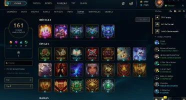 Diamante IV, único dono, lvl 170+ de 100 skins, todos champs