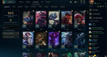 Diamante IV, único dono, lvl 170+ de 100 skins, todos champs