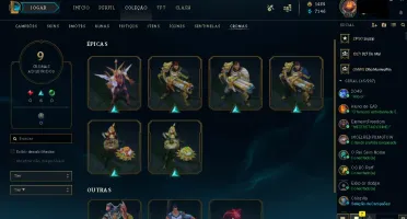 Diamante IV, único dono, lvl 170+ de 100 skins, todos champs