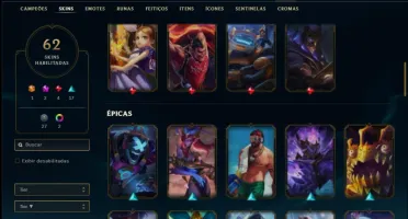 Conta Prata 4 com 105 Champs e 62 Skins + 2200 RP
