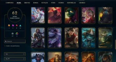 Conta Prata 4 com 105 Champs e 62 Skins + 2200 RP