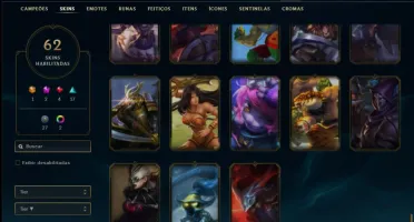 Conta Prata 4 com 105 Champs e 62 Skins + 2200 RP