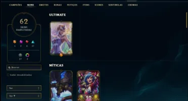 Conta Prata 4 com 105 Champs e 62 Skins + 2200 RP