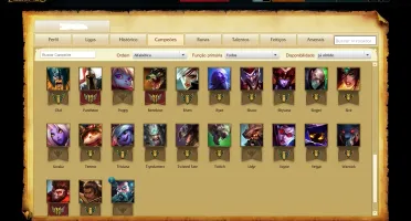 CONTAS DE LEAGUE OF LEGENDS 53 CHAMPS / 8 SKINS UNRANKED