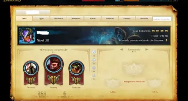 CONTAS DE LEAGUE OF LEGENDS 53 CHAMPS / 8 SKINS UNRANKED