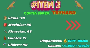 Contas Fortnite | Várias Skins | V-Bucks Gastos