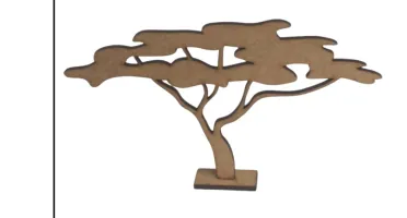 Mini coreto com pinheiro, arvore e coqueiro em mdf,...