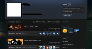 Conta Steam com CSgo(700hrs) GTA V e batman arkham knight