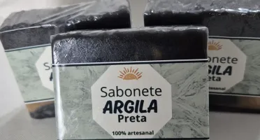 Sabonete Artesanal de Argila Preta