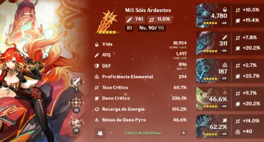 Conta Genshin Impact - ENDGAME Com Builds Perfeitas - AR 60
