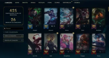 CONTA LOL- LVL 219 - 128 Champions - 97 Skins - FULL ACESSO