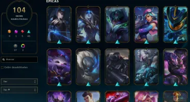 LOL - Full Acesso - LVL 170 - 130 Champions - 104 Skins