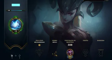 Conta League of Legends level 148 MMR PLATINA