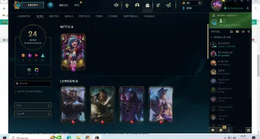 Conta Lol Lvl 112/Gold 3 Com 24 Skins/25 Emotes/Passe Ativo