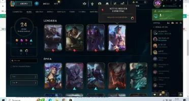 Conta Lol Lvl 112/Gold 3 Com 24 Skins/25 Emotes/Passe Ativo