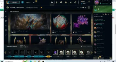 Conta Lol Lvl 112/Gold 3 Com 24 Skins/25 Emotes/Passe Ativo