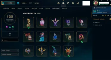 MEGA CONTA LoL - Diamante I - LvL 320 - Todas as Skins