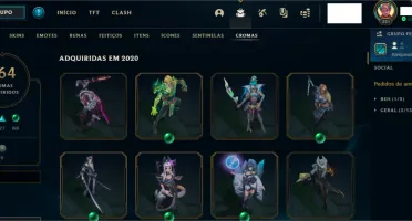 MEGA CONTA LoL - Diamante I - LvL 320 - Todas as Skins
