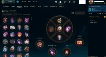 MEGA CONTA LoL - Diamante I - LvL 320 - Todas as Skins