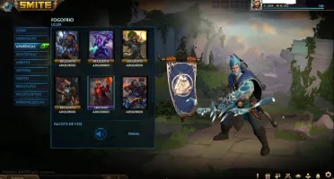 Conta smite, lvl 160, 8 skins T5, 3x Master, 1.244 skins