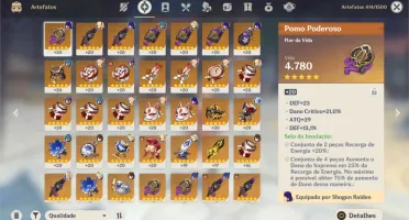 Vendo conta Yoimiya + Shogun raiden + Zhongli + Eula AR 54