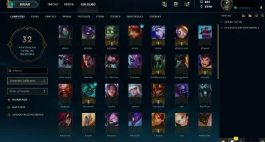 conta lol level 30 unranked