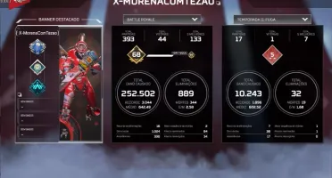 CONTA APEX LEGENDS MAIN PATHFINDER COM HERANÇA 3K DAMAGE.