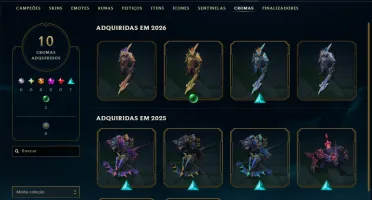 Platina 2 com 45 Champs e 11 Skins
