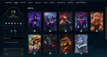 Prata 2 com 115 Champs e 18 Skins