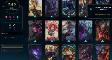 Conta de LOL Com 250 Skins Plat 4 com todos os champs