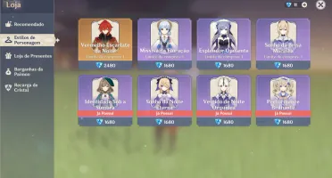 Genshin Impact - EndGame 18 personagens 5* AR 60 - Raiden C2