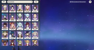 Genshin Impact - EndGame 18 personagens 5* AR 60 - Raiden C2