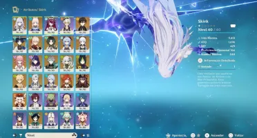 Conta Genshin Impact | Ar60 Zibai, Skirk,Mavuika, Raiden, ++